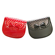 Handgemaakte Polka Dots PU lederen Sweet Lolita Tas met strik