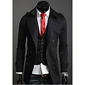 Mænds dobbelt breasted Cotton Lapel Overcoat