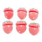 Strawberry Shaped Sponge Curly Hair Shaper-Ball (6-Pack)