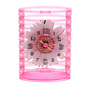 5" Chrysanthemum Style Pencil Vase Analog Alarm Clock (1xButton Battery)