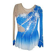Dumb Light Spandex Elasticated Ｎet Silk Flowers Transitional Colors Figure Skating Clothing