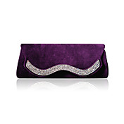 Elegant Velvet with Crystal Evening Handbag/Clutches(More Colors)
