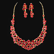Stylish Alloy With Rhinestone Women's Jewelry Set Including Necklace,Earrings