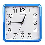 Square Plastic Analog Quartz Wall Clock(Blue)