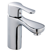 Finitura cromata centerset contemporanea ottone lavandino rubinetto del bagno di stile