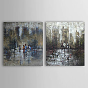 Pintados à mão de óleo Set Pintura abstrata de 2 1303-AB0391