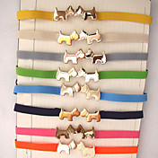 Fashion Color Simple femmes Embrasser Chien Médaille Buckle Belt 2