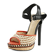 Lær Stiletto hæl sandaler med spenne Party / Evening Sko (Flere farger)