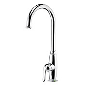 Contemporary Style Centerset Chrome Finish Brass Kitchen Faucet