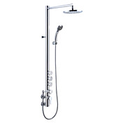 Contemporary Style Centerset Wall Mount Chrome Finish Brass Shower Faucets