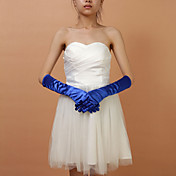 Fingertips cetim do comprimento do cotovelo casamento nupcial Luvas (mais cores)