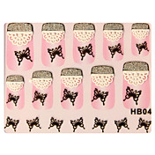 5PCS Mixed-style 3D Nail Art Stickers HB Series Pink Cartoon