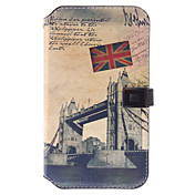 Elegant London Design Leather Case with Stand and Card Slot for Samsung Galaxy Note2 N7100