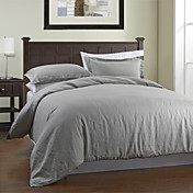 Vestuário lavagem de linho duvet conjunto de capa sólida 3pcs