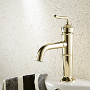 Antique Style Ti-PVD Finish Centerset Brass Bathroom Sink Faucets