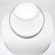 Fila doble de alta collar de cristal de grado