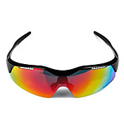 Topeak Sports Professional Cycling Glasses with TR90 Frame(Black Frame,Five Lens)TSR902
