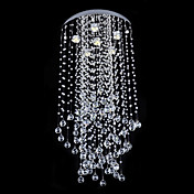 Con cuentas de cristal de techo de luz con 3 luces