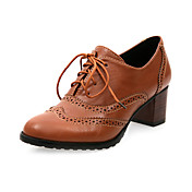 Leatherette Chunky Heel Lace-ups With Lace-up Party / Evening Shoes (More Colors)