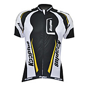 Kooplus 100% Polyester Short Sleeve Quick Dry Mens BIB Short Cycling Suits(Black And White)