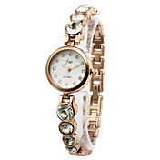 Elegant Alloy with Mulitcolor Stone Round Glass Quartz Women's Watch More Colors