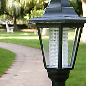 Solaire Chemin Blanc Jardin LED lampe avec socle haut
