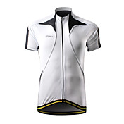 SPAKCT 100% Polyester Professional pustende Bicycle Jersey for menn (Hvit) csy201b