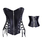 Front Zipper PU Leather Punk Lolita Corset