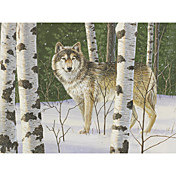 Printed Art Animal Lone Wolf by William Vanderdasson