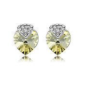 Charming Heart Crystal Solitaire Earrings(More Colors)