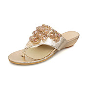 Leatherette Wedge Heel Sandals With Beading Party / Evening Shoes (More Colors)