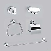 Chrome Finish Contemporary Style Brass Bathroom Accessory Sets