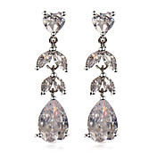 Elegant Platinum Plated Cubic Zirconia Earrings(More Colors)