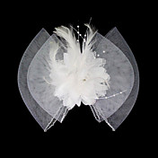 Schöne Cotton / Feder mit Spitze / Tüll Hochzeit Fascinator (weitere Farben)