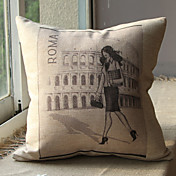 Roma Lady Print Pattern fronha decorativa