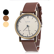Unisex semplice PU Stile analogico orologio da polso al quarzo (colori assortiti)