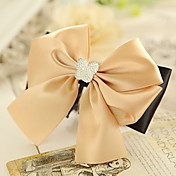 Elegant Pure Women's Champagne Bow Hair Clip