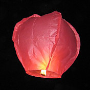 Hjerte-form Flying Sky Wishing Lantern Kongming Light (7-Farge / Pack)