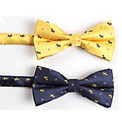 Men's Fashion Dog Pattern Pure Color Bow-tie