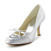 Lovely Satin Stiletto Heel Peep Toe With Rhinestone Wedding Shoes (More Colors)