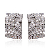 Rhinestones With Silver/Alloy Plating Bridal Earrings