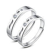 Elegant 925 Sterling Sølv Cubic Zirconia par Ringe