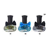 3PCS Mixed Color Glitter Regular Nail Polish No.12(12ml,Assorted Colors)
