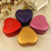 personlized pequeño corazón lata a favor en forma - un conjunto de 24 (más colores)