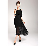 Kvinders Chiffon Plisseret Maxi Dress