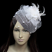 Schöne Biber mit Feder / Tüll Damen Hochzeit Kopfschmuck