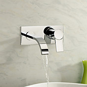 Waterfall Contemporary Bathroom Sink Faucet (Chrome Finish)
