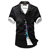 Men's Dots Pattern Short Sleeve Shirt
