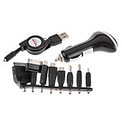 8-in-1 Retractable Car Charger mit USB-Datenkabel / Ladekabel für iPhone und andere Handys