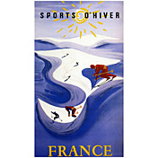 Printed Art Landscape Sports France by Vintage Apple Collection